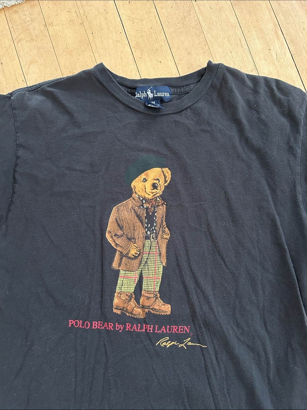 Ralph lauren polo bear beret t shirt mens medium - Picture 2 of 5